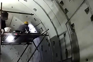 淮安地铁堵漏现场视频